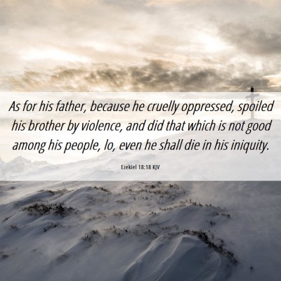 Picture 06 - Ezekiel 18:18 KJV - As for his father, because he cruelly oppressed, - Bible Verse Picture