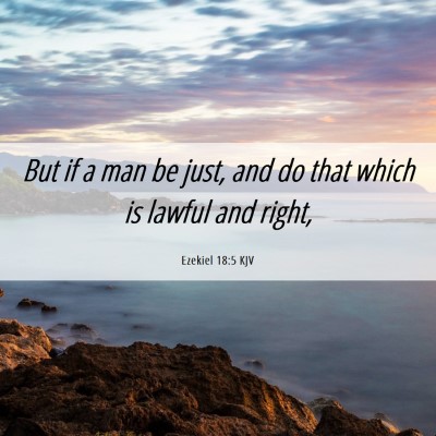 Picture 06 - Ezekiel 18:5 KJV - But if a man be just, and do that which is lawful - Bible Verse Picture