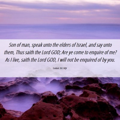 Picture 06 - Ezekiel 20:3 KJV - Son of man, speak unto the elders of Israel, and - Bible Verse Picture