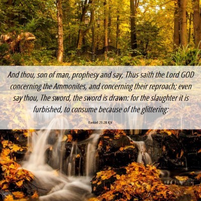 Picture 06 - Ezekiel 21:28 KJV - And thou, son of man, prophesy and say, Thus - Bible Verse Picture