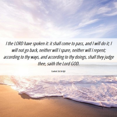 Picture 06 - Ezekiel 24:14 KJV - I the LORD have spoken it: it shall come to pass, - Bible Verse Picture