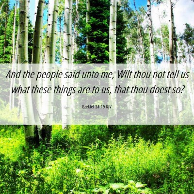Picture 06 - Ezekiel 24:19 KJV - And the people said unto me, Wilt thou not tell - Bible Verse Picture