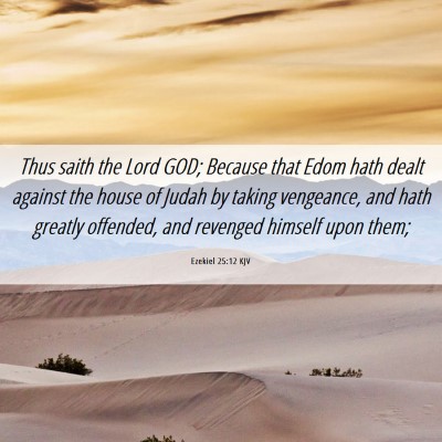 Picture 06 - Ezekiel 25:12 KJV - Thus saith the Lord GOD; Because that Edom hath - Bible Verse Picture