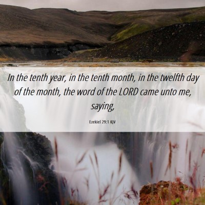 Picture 06 - Ezekiel 29:1 KJV - In the tenth year, in the tenth month, in the - Bible Verse Picture