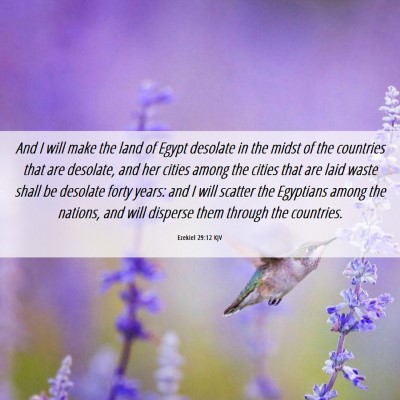 Picture 06 - Ezekiel 29:12 KJV - And I will make the land of Egypt desolate in the - Bible Verse Picture