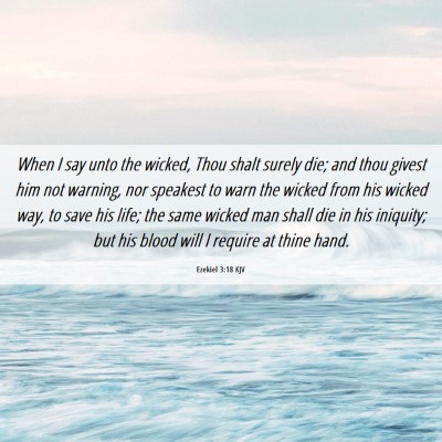 Picture 06 - Ezekiel 3:18 KJV - When I say unto the wicked, Thou shalt surely - Bible Verse Picture
