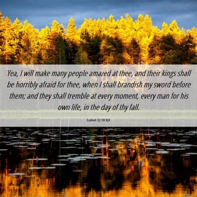 Picture 06 - Ezekiel 32:10 KJV - Yea, I will make many people amazed at thee, and - Bible Verse Picture