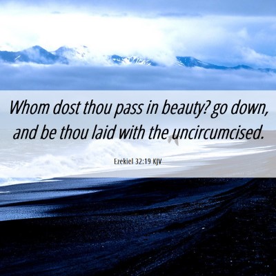 Picture 06 - Ezekiel 32:19 KJV - Whom dost thou pass in beauty? go down, and be - Bible Verse Picture