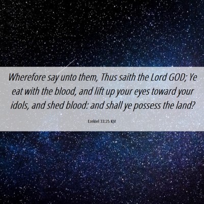 Picture 06 - Ezekiel 33:25 KJV - Wherefore say unto them, Thus saith the Lord GOD; - Bible Verse Picture