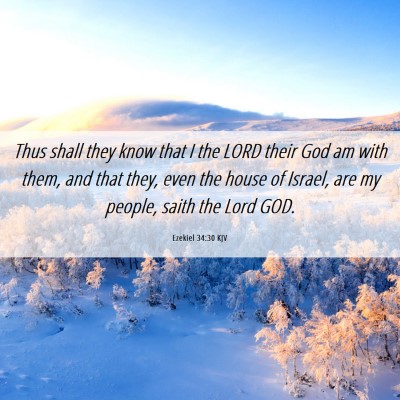Picture 06 - Ezekiel 34:30 KJV - Thus shall they know that I the LORD their God am - Bible Verse Picture