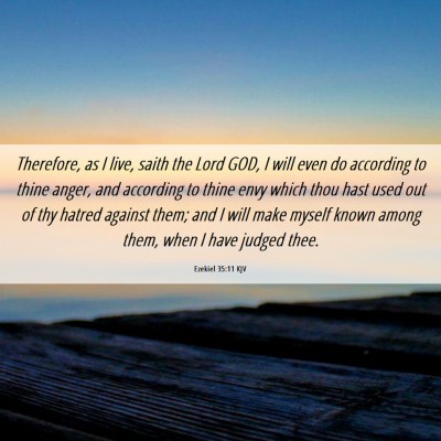 Picture 06 - Ezekiel 35:11 KJV - Therefore, as I live, saith the Lord GOD, I will - Bible Verse Picture