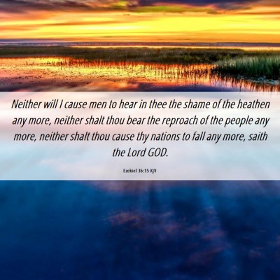 Picture 06 - Ezekiel 36:15 KJV - Neither will I cause men to hear in thee the - Bible Verse Picture