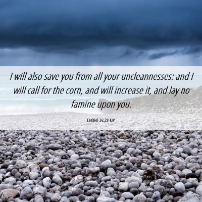 Picture 06 - Ezekiel 36:29 KJV - I will also save you from all your uncleannesses: - Bible Verse Picture