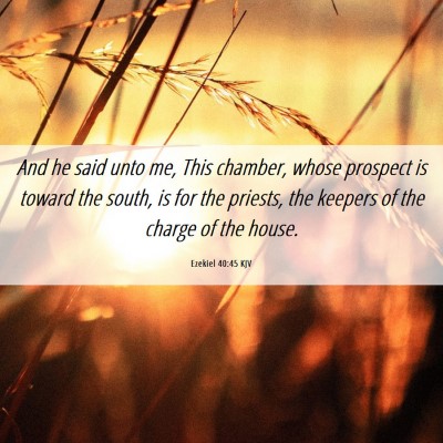 Picture 06 - Ezekiel 40:45 KJV - And he said unto me, This chamber, whose prospect - Bible Verse Picture