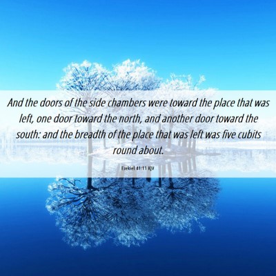Picture 06 - Ezekiel 41:11 KJV - And the doors of the side chambers were toward - Bible Verse Picture