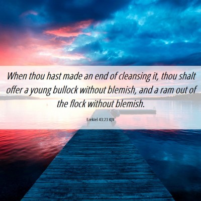 Picture 06 - Ezekiel 43:23 KJV - When thou hast made an end of cleansing it, thou - Bible Verse Picture