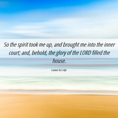 Picture 06 - Ezekiel 43:5 KJV - So the spirit took me up, and brought me into the - Bible Verse Picture