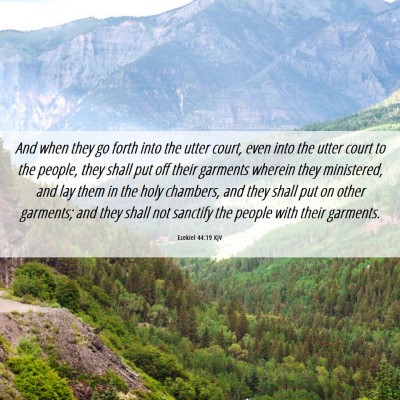 Picture 06 - Ezekiel 44:19 KJV - And when they go forth into the utter court, even - Bible Verse Picture