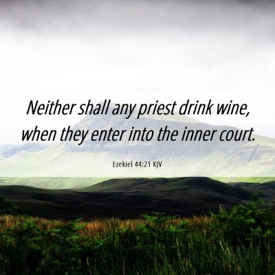 Picture 06 - Ezekiel 44:21 KJV - Neither shall any priest drink wine, when they - Bible Verse Picture
