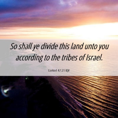 Picture 06 - Ezekiel 47:21 KJV - So shall ye divide this land unto you according - Bible Verse Picture