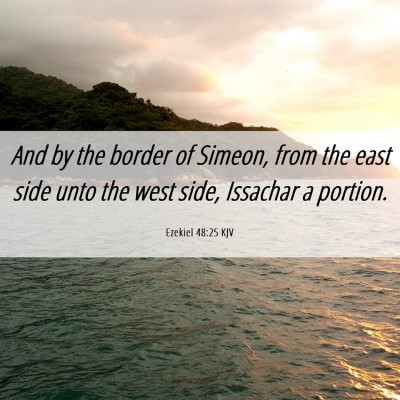 Picture 06 - Ezekiel 48:25 KJV - And by the border of Simeon, from the east side - Bible Verse Picture