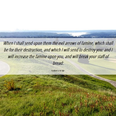 Picture 06 - Ezekiel 5:16 KJV - When I shall send upon them the evil arrows of - Bible Verse Picture