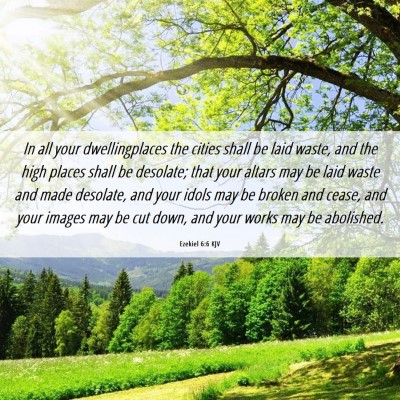 Picture 06 - Ezekiel 6:6 KJV - In all your dwellingplaces the cities shall be - Bible Verse Picture