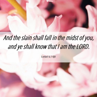 Picture 06 - Ezekiel 6:7 KJV - And the slain shall fall in the midst of you, and - Bible Verse Picture