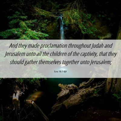 Picture 06 - Ezra 10:7 KJV - And they made proclamation throughout Judah and - Bible Verse Picture