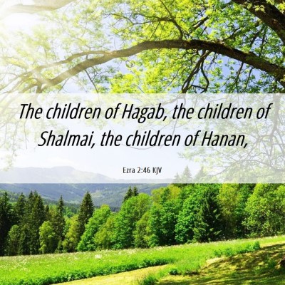 Picture 06 - Ezra 2:46 KJV - The children of Hagab, the children of Shalmai, - Bible Verse Picture