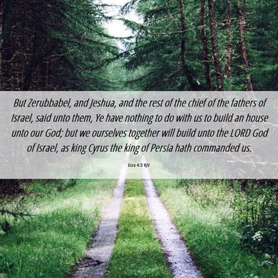 Picture 06 - Ezra 4:3 KJV - But Zerubbabel, and Jeshua, and the rest of the - Bible Verse Picture