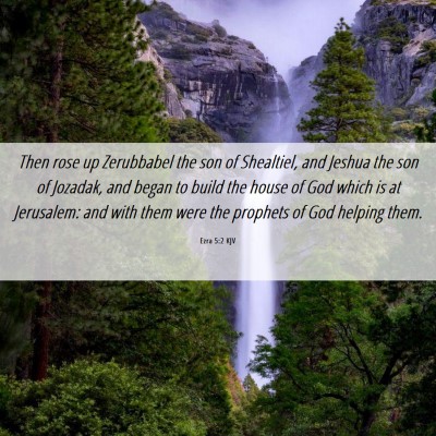 Picture 06 - Ezra 5:2 KJV - Then rose up Zerubbabel the son of Shealtiel, and - Bible Verse Picture