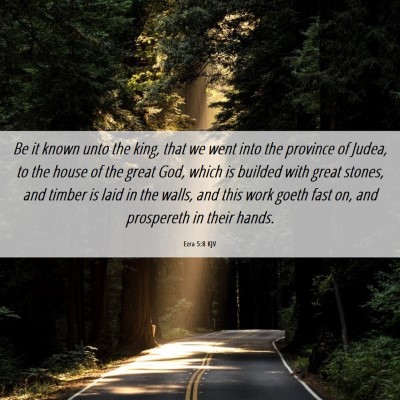 Picture 06 - Ezra 5:8 KJV - Be it known unto the king, that we went into the - Bible Verse Picture