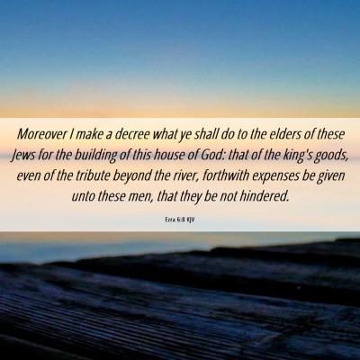 Picture 06 - Ezra 6:8 KJV - Moreover I make a decree what ye shall do to the - Bible Verse Picture
