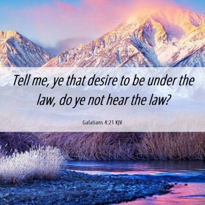 Picture 06 - Galatians 4:21 KJV - Tell me, ye that desire to be under the law, do - Bible Verse Picture