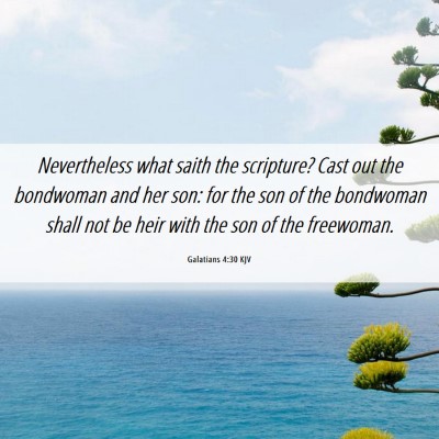 Picture 06 - Galatians 4:30 KJV - Nevertheless what saith the scripture? Cast out - Bible Verse Picture