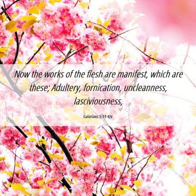 Picture 06 - Galatians 5:19 KJV - Now the works of the flesh are manifest, which - Bible Verse Picture