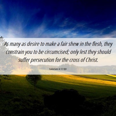 Picture 06 - Galatians 6:12 KJV - As many as desire to make a fair shew in the - Bible Verse Picture