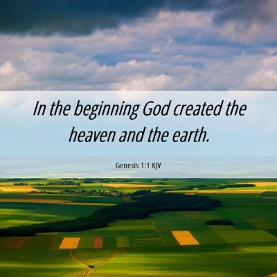 Picture 06 - Genesis 1:1 KJV - In the beginning God created the heaven and the - Bible Verse Picture