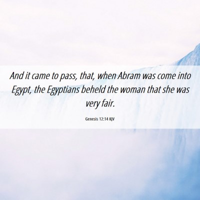 Picture 06 - Genesis 12:14 KJV - And it came to pass, that, when Abram was come - Bible Verse Picture