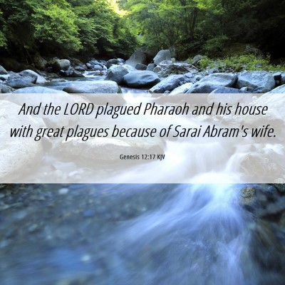 Picture 06 - Genesis 12:17 KJV - And the LORD plagued Pharaoh and his house with - Bible Verse Picture