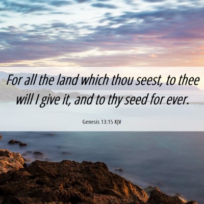 Picture 06 - Genesis 13:15 KJV - For all the land which thou seest, to thee will I - Bible Verse Picture