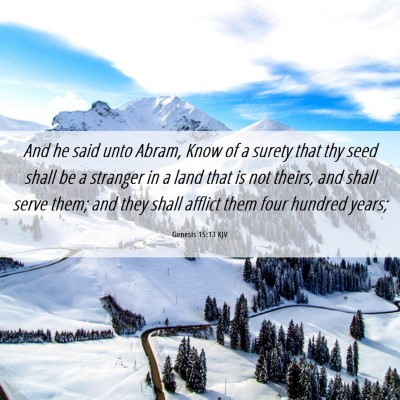 Picture 06 - Genesis 15:13 KJV - And he said unto Abram, Know of a surety that thy - Bible Verse Picture