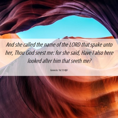 Picture 06 - Genesis 16:13 KJV - And she called the name of the LORD that spake - Bible Verse Picture