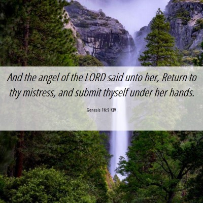 Picture 06 - Genesis 16:9 KJV - And the angel of the LORD said unto her, Return - Bible Verse Picture