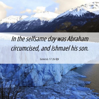 Picture 06 - Genesis 17:26 KJV - In the selfsame day was Abraham circumcised, and - Bible Verse Picture