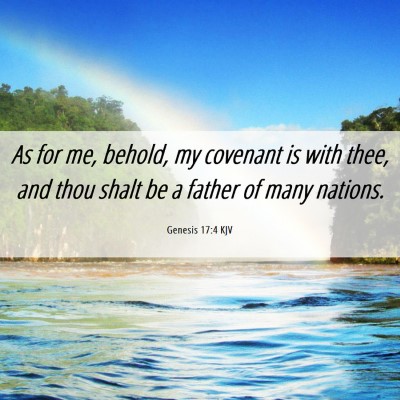Picture 06 - Genesis 17:4 KJV - As for me, behold, my covenant is with thee, and - Bible Verse Picture