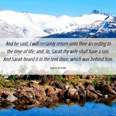 Picture 06 - Genesis 18:10 KJV - And he said, I will certainly return unto thee - Bible Verse Picture