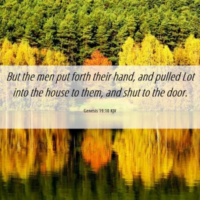 Picture 06 - Genesis 19:10 KJV - But the men put forth their hand, and pulled Lot - Bible Verse Picture