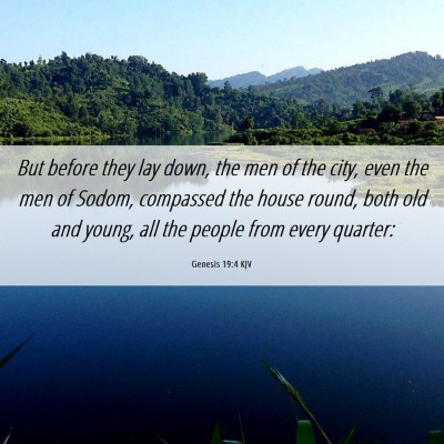 Picture 06 - Genesis 19:4 KJV - But before they lay down, the men of the city, - Bible Verse Picture